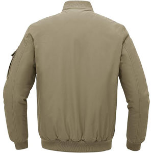 Vestes bomber décontractées pour hommes de haute qualité, vente en gros, coupe-vent d'hiver, 100% polyester/coton, personnalisables, couleur unie - Product Image 3