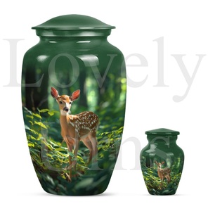 Deer cremation urn cremation remembrance vessel for human ashes <b>memorial</b> <b>keepsake</b> decorative tribute urn - Product Image 4