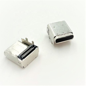 ขั้วต่อซ็อกเก็ต SMT ชนิด C 3.1ขา USB 24ขากระแสไฟที่ได้รับการจัดอันดับ5A สำหรับอุปกรณ์อิเล็กทรอนิกส์คอมพิวเตอร์ - Product Image 2