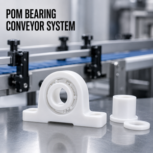 Roulement en plastique POM moulé par injection OEM à faible friction, haute résistance, composant moulé pour système de convoyage - Product Image 1