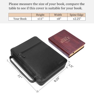 Wholesale Adimani Genuine Leather <b>Bible</b> Zipper <b>Case</b> Custom Logo Christian Book Cover Handmade Travel Pouch OEM Model - Product Image 3