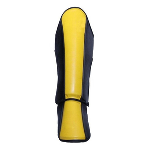 Protections de tibia et coussinets d'entraînement Muay Thai en cuir et PU avec protection de base pour MMA et boxe, ajustement universel - Product Image 2