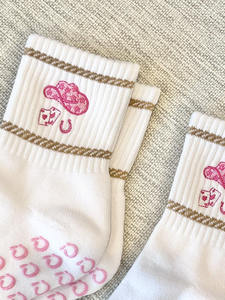 Calcetines de Yoga Cómodos de Grosor Estándar para Mujer, Calcetines de Pilates Personalizados con Agarre Antideslizante, Calcetines de Algodón Antideslizantes para Adultos - Product Image 2