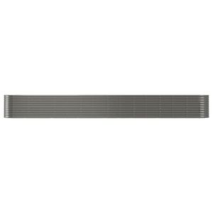 Macetas y jardineras grandes y resistentes de acero con recubrimiento en polvo gris para jardín elevado - Product Image 3