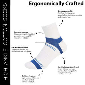Wholesale Custom Logo Anti-Bacterial Breathable Unisex Cotton Striped Business <b>Socks</b> for Men Women - Product Image 5