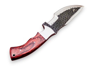 Couteau de chasse et de camping Nordic Forge 1095 en acier, modèle Tracker, avec étui, fabrication artisanale, lame pleine longueur, manche en bois Pakka - Product Image 2
