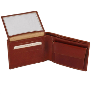 OEM/ODM Service Genuine Leather <b>Men's</b> Bifold <b>Wallet</b> Custom Logo Wholesale Blank Genuine Leather <b>Wallet</b> Ready <b>for</b> Custom Logo - Product Image 4