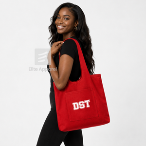 Custom Delta Sigma |Theta Sorority Tote bag red and White Embroidered Logo Daily Use <b>Large</b> Capacity Canvas Tote bag for female - Product Image 3
