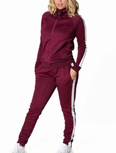 New Latest Design Plus Size Ladies Training Tracksuit Two Piece Set Womens Low Moq Tracksuit - Product Image 4