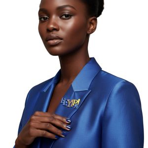 Pin de Solapa Esmaltado EE Yip Sigma Gamma Rho Azul Dorado, Broche de Hermandad Griega, Accesorio Coleccionable, Estilo Regalo - Product Image 6