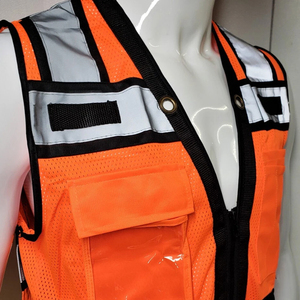 บริการ OEM/ODM เสื้อกั๊กทำงานแบบมีกระเป๋าหลายช่อง น้ำหนักเบา ระบายอากาศได้ดี ได้รับการรับรองมาตรฐาน CE ปรับขนาดได้ มองเห็นได้ชัดเจน - Product Image 5