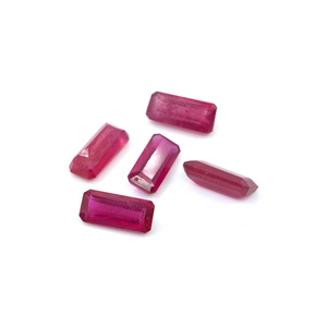 Rubis naturels de Bangkok, octogones calibrés 4x9mm, pierres précieuses de rubis naturelles facettées pour la fabrication de bijoux, prêtes à l'emploi - Product Image 3