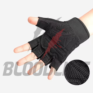 Gants en cuir BLOODLINE, longueur poignet, doublure en fausse fourrure, thermiques, style sportif pour l'hiver et l'extérieur, pour usage quotidien - Product Image 1