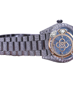 Luxury Moissanite Wristwatch Men Full Stone Setting Stainless Steel <b>Diamond</b> <b>Watch</b> - Product Image 2