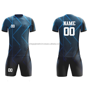 Factory Wholesale Custom Soccer Uniform Set Breathable <b>Waterproof</b> Kit <b>Socks</b> Features New Logo Printing 100% Polyester Cheap Rate - Product Image 1