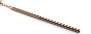Espejo Cosmético Cuadrado de Bronce con Aumento 3X, Marco Metálico, Espejo de Maquillaje de Escritorio, Acabado de una Sola Cara - Product Image 4