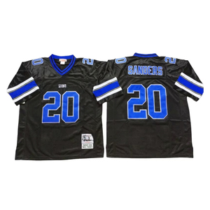 Maillots de football américain de qualité supérieure, vente en gros, nouveau style, design personnalisé, équipes des Lions # 20 maillots à manches courtes - Product Image 2