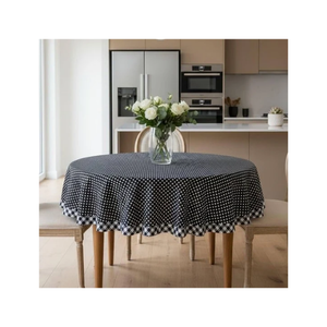 Nappe ronde élégante en coton uni brun foncé 140x140cm 210 GSM pour la restauration hôtelière de luxe, les commandes en gros et les décorations - Product Image 2