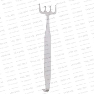 Écarteur Freeman Rake 7" (18 cm) à 4 branches en acier inoxydable pour rhidoplastie, mammaplastie, lifting du visage et chirurgie mammaire par Vaslcare - Product Image 4