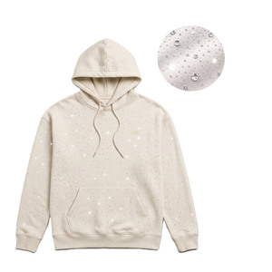 Minimal Rhinestone Hoodies Oversized Heavy Cotton Fleece <b>Pullover</b> Custom Logo High Quality Low MOQ Supplier - Product Image 3