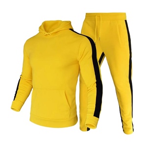 100% Polyester Spring Solid Tracksuit Hooded Collar Drawstring Closure Breathable Windproof Full-Length Streetwear - Product Image 1