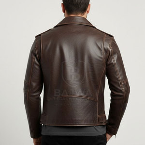 Blouson de motard classique, design élégant avec fermeture éclair sur le devant, coupe confortable pour les motards, aventures en plein air et tenues décontractées quotidiennes. - Product Image 4
