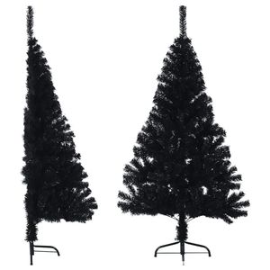 Árbol de Navidad Artificial Negro de 6 Pies, Árbol Decorativo de PVC para Interiores con Fácil Instalación - Product Image 1