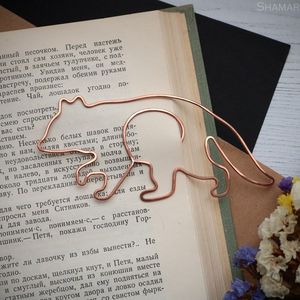 Modern Copper Wire <b>Bookmark</b> Handmade Design Durable Metal Page Marker Elegant Book Accessory Gift Students Readers Office Use - Product Image 2