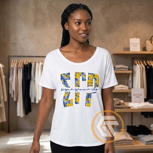 T-shirt décontracté pour femmes de la sororité Sigma Gamma Rho, en jersey de coton, été, haute qualité, respirant, séchage rapide, anti-plis, manches courtes - Product Image 5