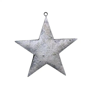 Christmas Decorative Iron <b>Hanging</b> <b>Star</b> Ornaments Luxury Design American Fashion Style Customized Size Handmade Silver Wash - Product Image 1