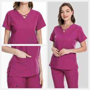 Unisex Premium Medical Scrubs <b>Set</b> <b>Doctor</b> Nurse Hospital Surgical Uniform Jogger Pants Top - Product Image 2