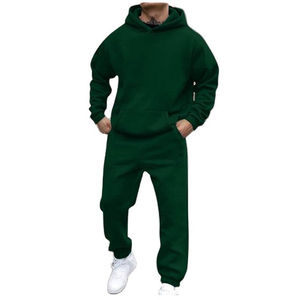 Ensemble de survêtement décontracté pour homme en mélange de coton, personnalisable (marque privée, OEM, ODM), tenue de sport décontractée - Product Image 1