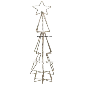 Magnifiques arbres de Noël au design élégant, parfaits pour les décorations de fêtes, éclairage LED, métal, grande taille - Product Image 1