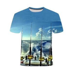 เสื้อแข่งขันตกปลาสำหรับผู้ชาย ผ้าทนทาน ดีไซน์สวมใส่สบาย เหมาะสำหรับกิจกรรมกลางแจ้ง เสื้อยืดตกปลาแขนสั้นสำหรับผู้ชาย - Product Image 5