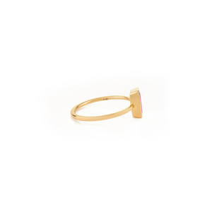 Anillo de Oro Amarillo de 18K con Rubí Solitario de 1 Quilate para Ella, Ajustable - Product Image 6