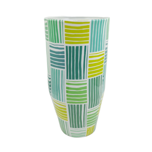 Lot de 4 pots ronds élégants en émail, grande taille, écologiques, pour la décoration de la maison et du jardin – Vente Flash - Product Image 1