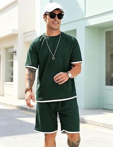 Conjunto de Camiseta sin Mangas y Pantalones Cortos para Hombre, Diseño Personalizado OEM, Lavado Ácido, Transpirable, Secado Rápido, 100% Poliéster, Ropa Deportiva Informal de Verano para Gimnasio - Product Image 5
