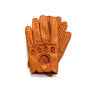 Guantes de Conducción de Cuero Vacuno Suave de Primera Calidad, Diseño Perforado Clásico para Hombre, Accesorios de Moda de Alta Calidad al por Mayor - Product Image 4
