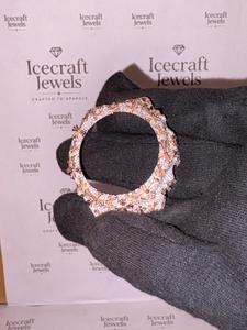 High End Moissanite <b>Watch</b> <b>Case</b> Diamond Full Pave Cross Pattern Iced Out Housing - Product Image 2