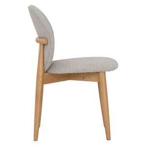Silla de Comedor Moderna Minimalista Premium con Estructura Tapizada de Haya en Color Natural para Uso en Comedores y Apartamentos - Product Image 3