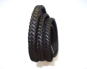 10x4mm Flat <b>Braided</b> Natural Color Leather Laces for Jewelry <b>Accessories</b> CI Brand Wholesale Price - Product Image 4