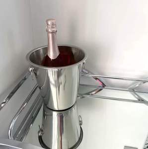 Premium ice bucket elegant entertaining accessories beverage serving bucket insulated beverage tub metal <b>drink</b> <b>cooler</b> luxury - Product Image 1