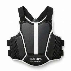 MALUZA INDUSTRIES Protège-poitrine de boxe personnalisé en cuir, protection des côtes durable, armure corporelle multicouche pour arts martiaux et MMA - Product Image 1
