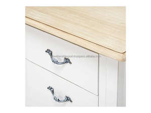 Aparador de Estilo Francés de Madera de Mango Maciza Hecho a Mano con 3 Cajones, Mueble de Almacenamiento para Sala de Estar, Moderno - Product Image 4