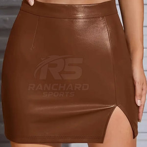 Fashionable Women <b>Pu</b> Leather Winter Casual Midi <b>Skirt</b> High Waist Pencil Elegant Office Wear Smooth Soft Stylish - Product Image 2