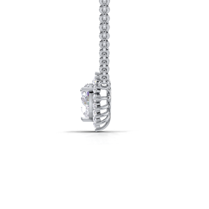 Colgante de Diamante Cultivado en Laboratorio con Certificación IGI, Forma de Corazón con Halo, en Oro Amarillo/Blanco y Rosa de 9K, Diseño Romántico de Lujo - Product Image 3