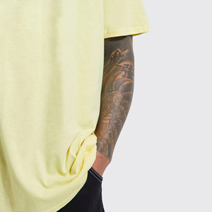 Camiseta de Manga Corta para Hombre, 100% Algodón, Estilo Hip Hop, Hombros Caídos, Talla Grande, Transpirable, Diseño de Logotipo Personalizado, Envío Rápido - Product Image 3