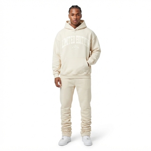 Top Supplier Hoodie Trousers Jogging Suits Stacked Sweats Suits Men Sweatpants Unisex Sweat Suits - Product Image 1