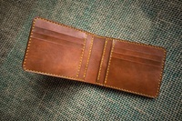 Dompet Koin Multifungsi Kulit Asli Vintage Pria Baru dari Pabrik, Tahan Air, Bukaan Terbuka, Dapat Dikustomisasi LW-0228