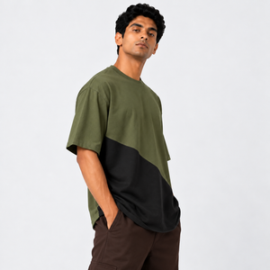 T-shirt pour homme en tissu tissé polyester/coton écologique, imprimé tie-dye, design vierge personnalisable, qualité supérieure, nouveau modèle. - Product Image 3